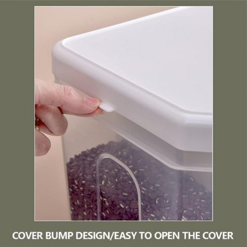 15 Kg Kitchen Five Grid Rice Cereal Insect Wet Proof Dispenser Container With Measure Cup