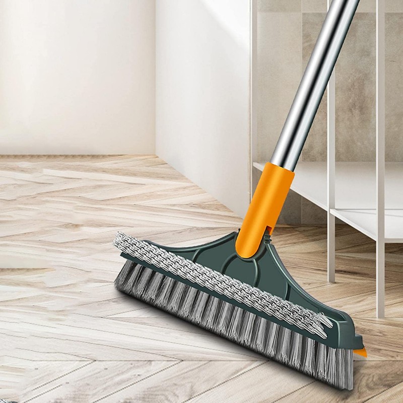 3 in 1 Floor Scrub Brush, 180° Rotating Household Cleaning Brush