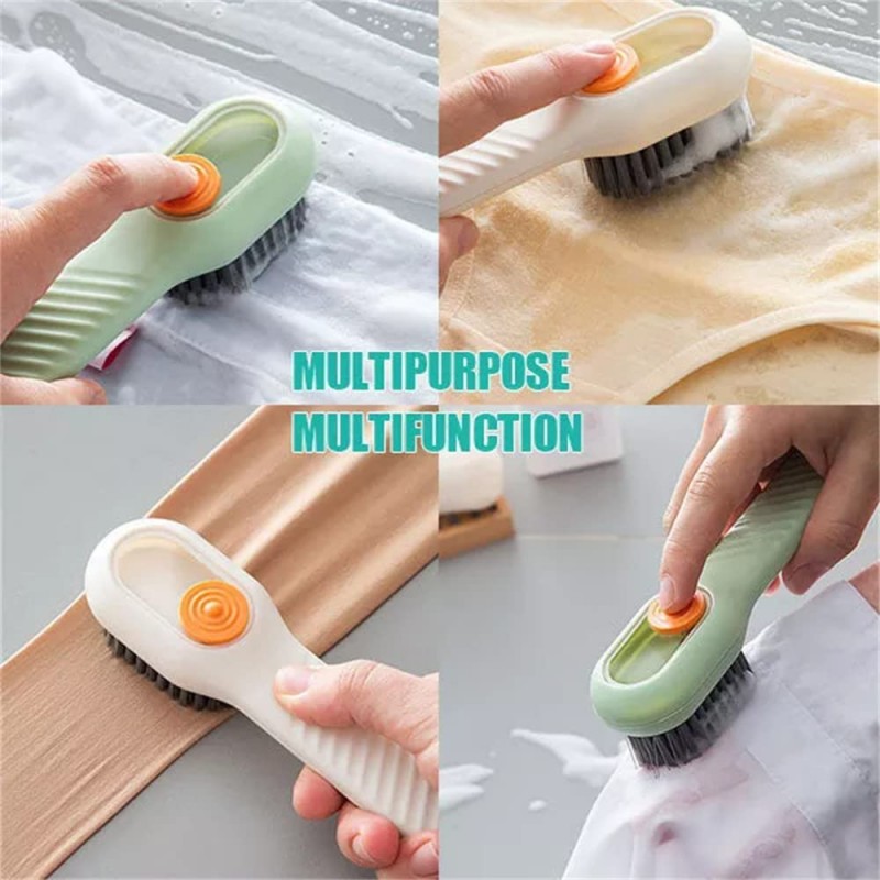 Multifunctional Liquid Shoe Brush, Press Type Soft Bristle Shoe Cleaning Brush