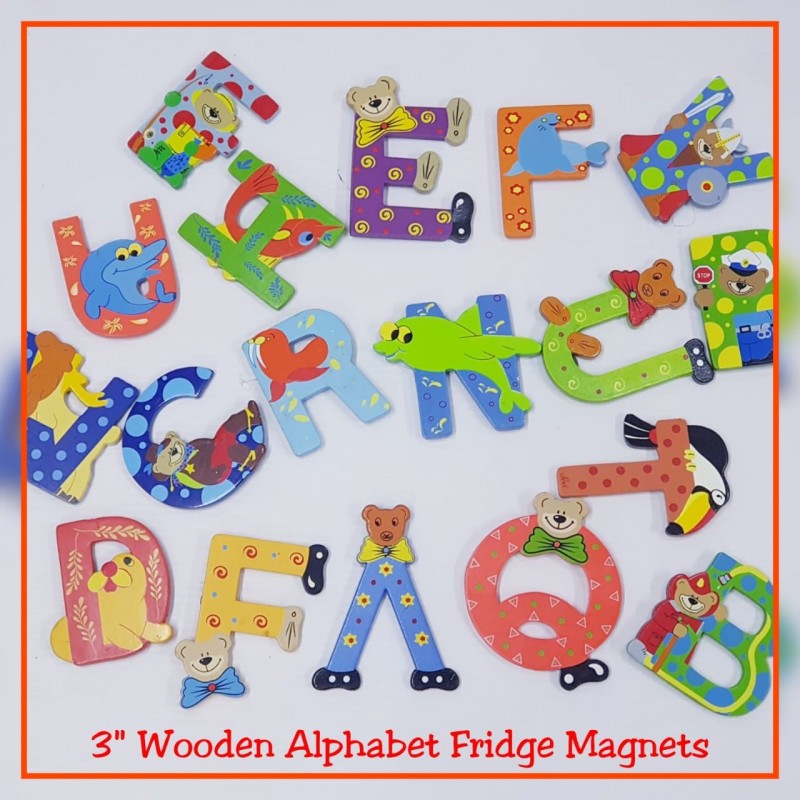 Wooden Fridge Alphabets Fridge NYStore