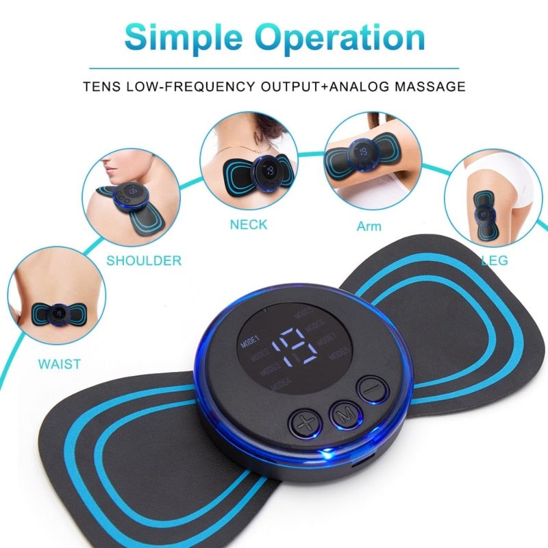 Mini Body Massager Pulse Neck Pain Relief EMS Butterfly NY Store