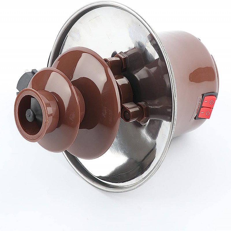 Chocolate Fondue Fountain, 3 Tiers Electric Melting Machine Chocolate Fountain Mini Hot Chocolate Fondue Pot, 1.5-Pound Capacity