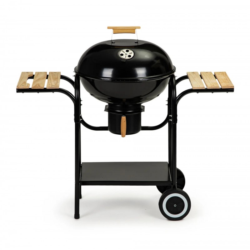 Charcoal Kettle BBQ Grill, Working Table Barbecue Grill for Outdoor Use