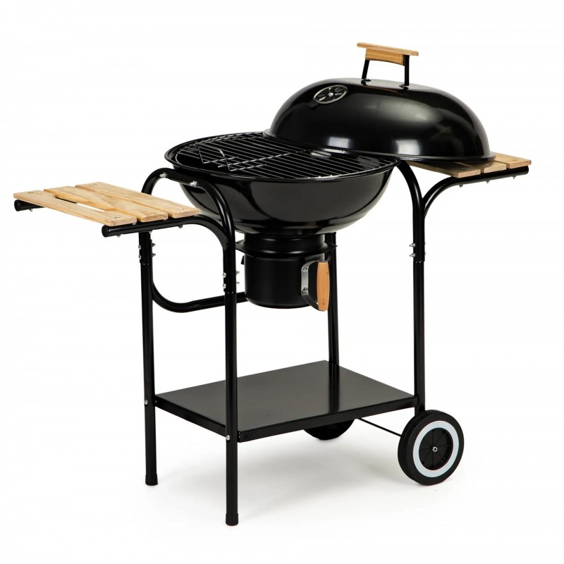 Charcoal Kettle BBQ Grill, Working Table Barbecue Grill for Outdoor Use
