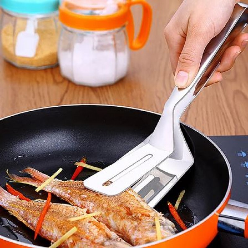 Stainless Steel Steak Clamps Pizza Clip - Food Spatula Tongs - NY-Store
