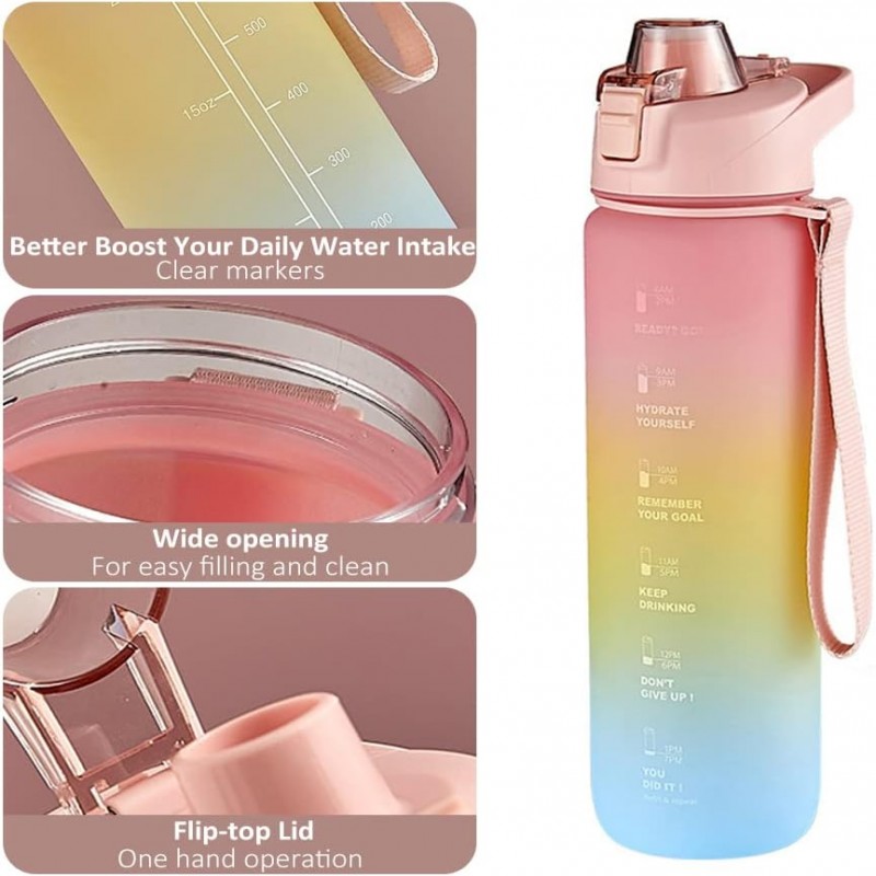 Sports Water Bottle with Time Marker - NY-Store 