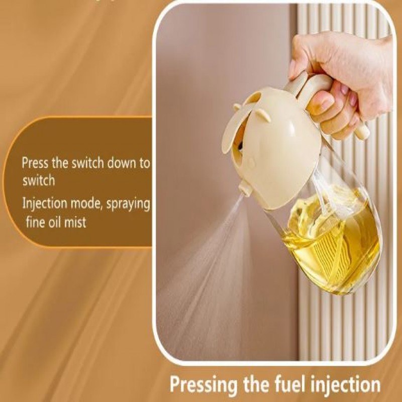 580ml Glass Oil Bottle Kitchen Cooking Oil Sprayer, Oil Sprayer ...