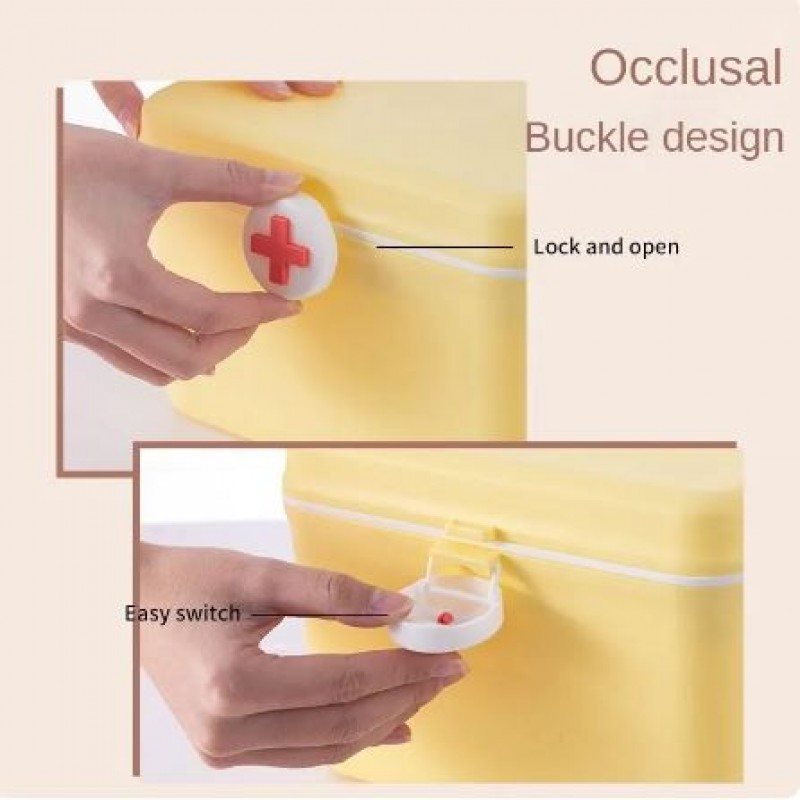 Colored Macaroon Medicine Box Large Capacity Household Multi-layer Medicine Box