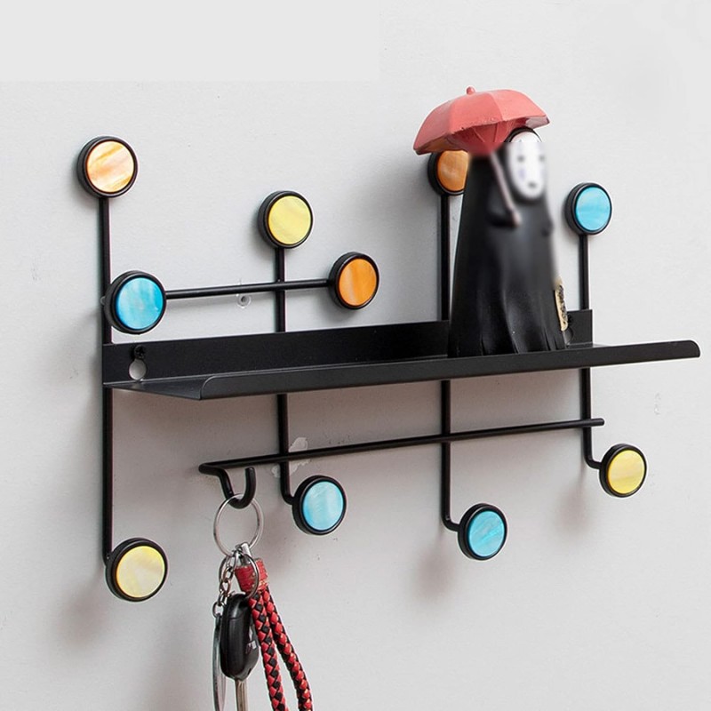 Nordic Style Wall Shelf With Hooks - NY-Store 