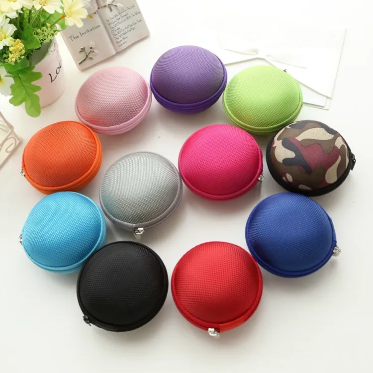 Zipper Fabric Storage Hand Carrying Case For Earphones Handsfree And Other Accessories