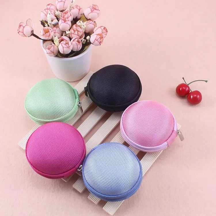 Zipper Fabric Storage Hand Carrying Case For Earphones Handsfree And Other Accessories