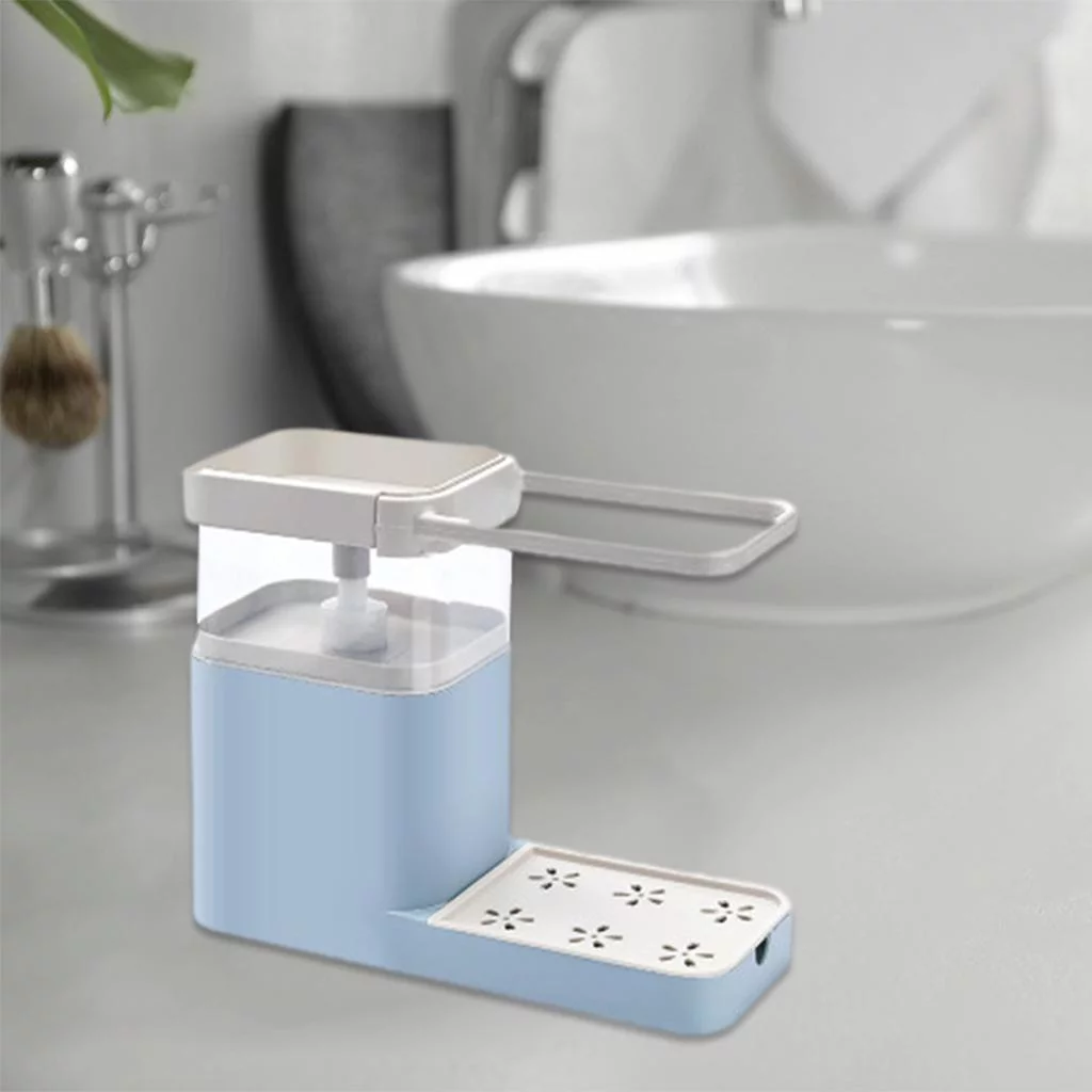 Kitchen Sink Soap Dispenser and Sponge Holder, Soap Dispenser Sponge Scrubber Holder Case