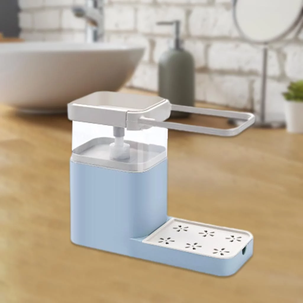 Kitchen Sink Soap Dispenser and Sponge Holder, Soap Dispenser Sponge Scrubber Holder Case