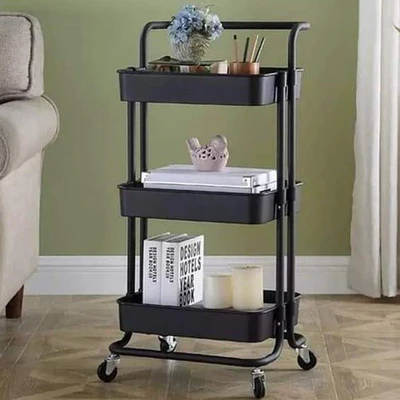 3-Tier Metal Trolley Cart