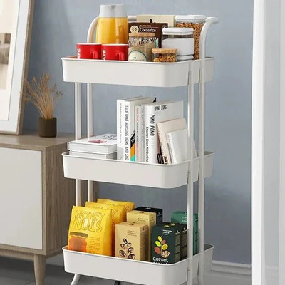 3-Tier Metal Trolley Cart