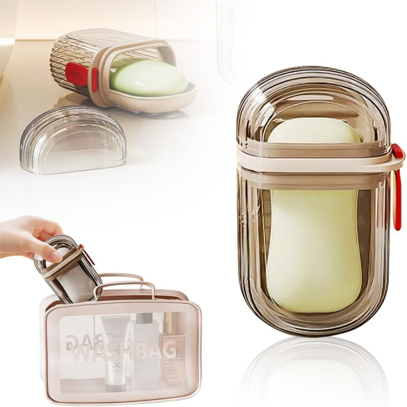 1Pc Leakproof Travel Soap Dish With Lid - Travel Soap Container - NY-Store