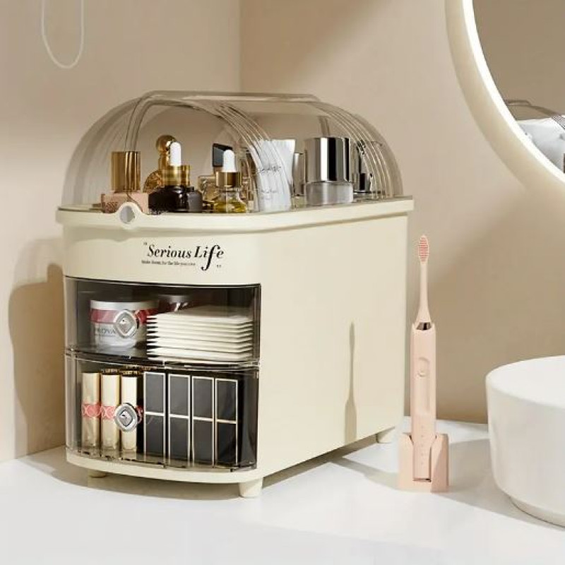 Makeup Organizer Large Capacity Lightweight Luxury Skincare Storage Box Multilayer Lipstick Box Shelf