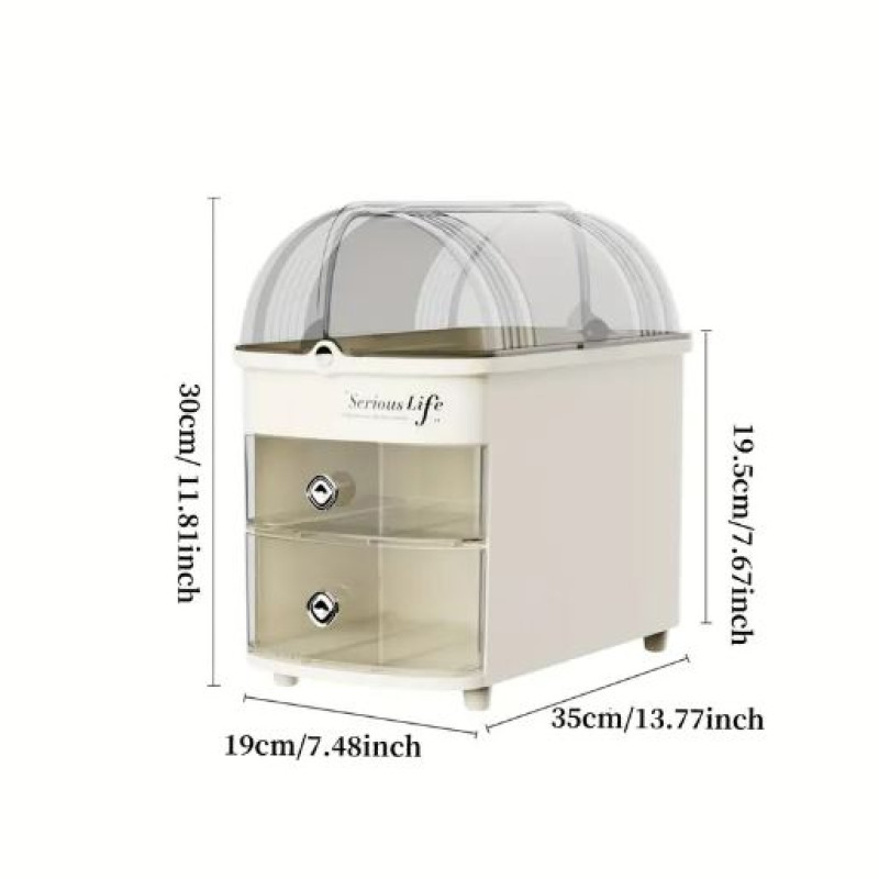 Makeup Organizer Large Capacity Lightweight Luxury Skincare Storage Box Multilayer Lipstick Box Shelf