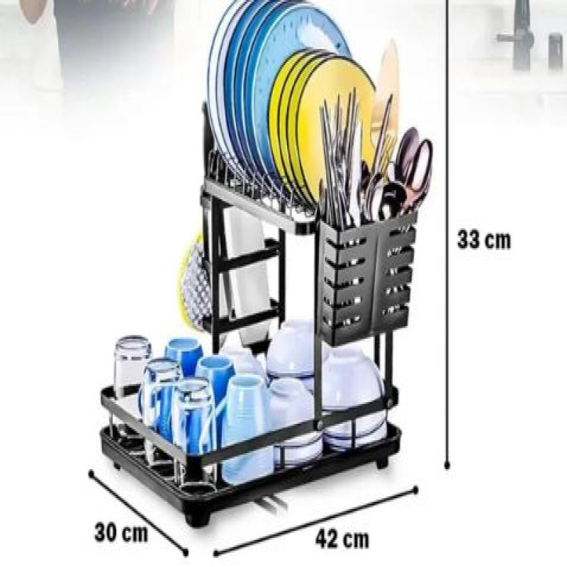 Premium 2 Level Dish Drying Rack - Dish Drying Rack - NY-Store