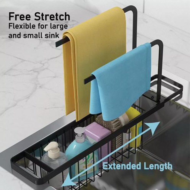 Expandable Kitchen Sink Drain Rack Basket - Stainless Steel - NY-Store