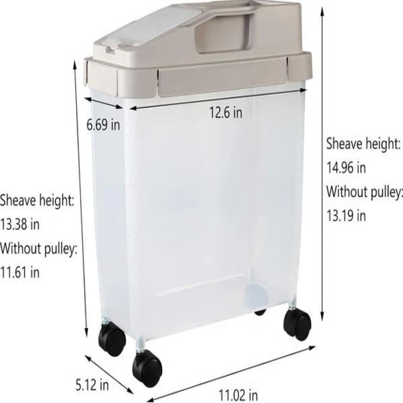 10Kg Rice Container Storage Box With Wheels - Storage Container Box ...