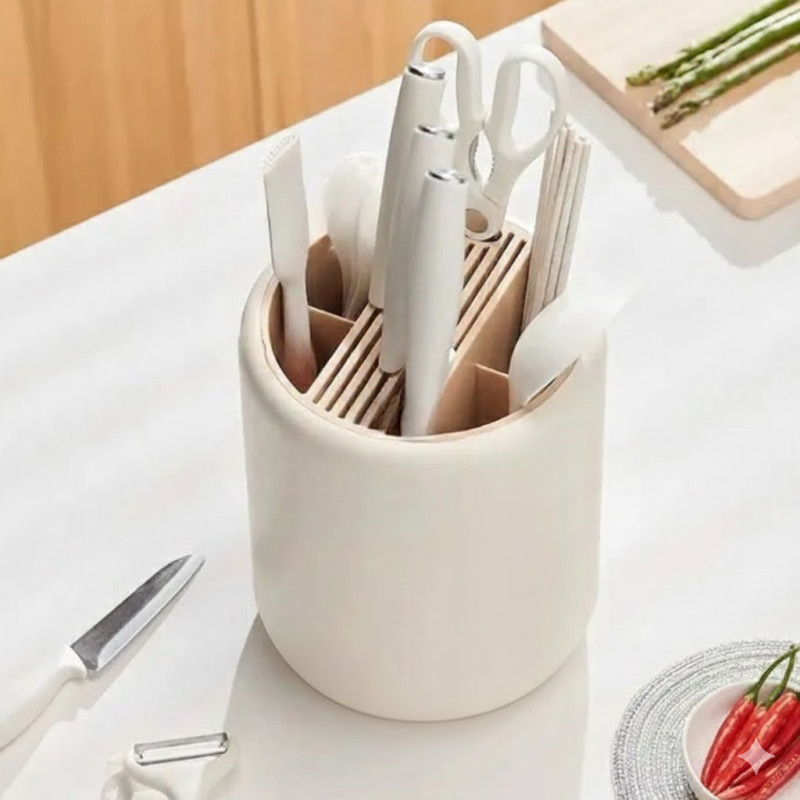 Ecoco 360° Rotating Knife Holder and Utensil Organizer - Knife Holder ...