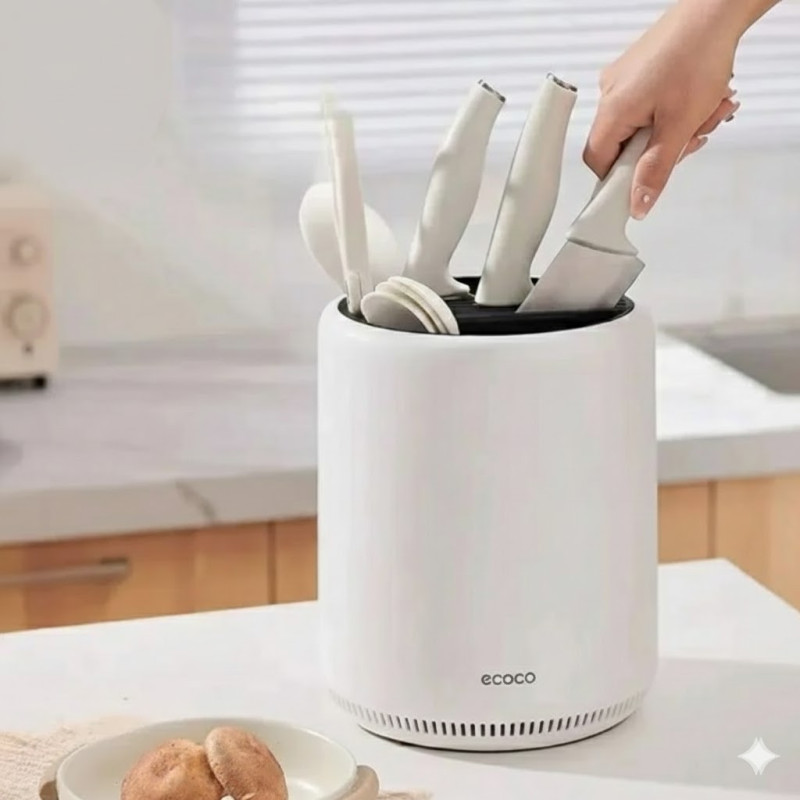 Ecoco 360° Rotating Knife Holder and Utensil Organizer - Knife Holder ...