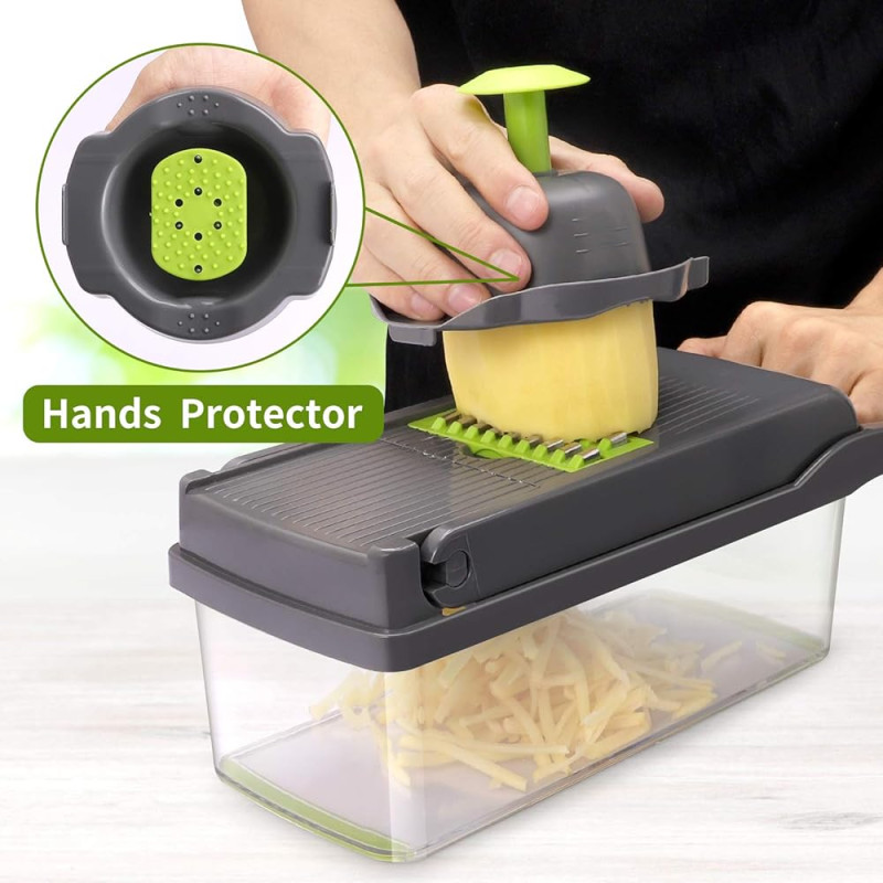 Multifunctional 14-in-1 Vegetable Chopper and Slicer Set