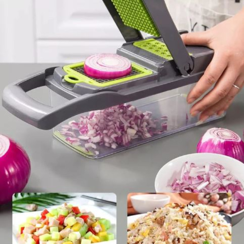 Multifunctional 14-in-1 Vegetable Chopper and Slicer Set
