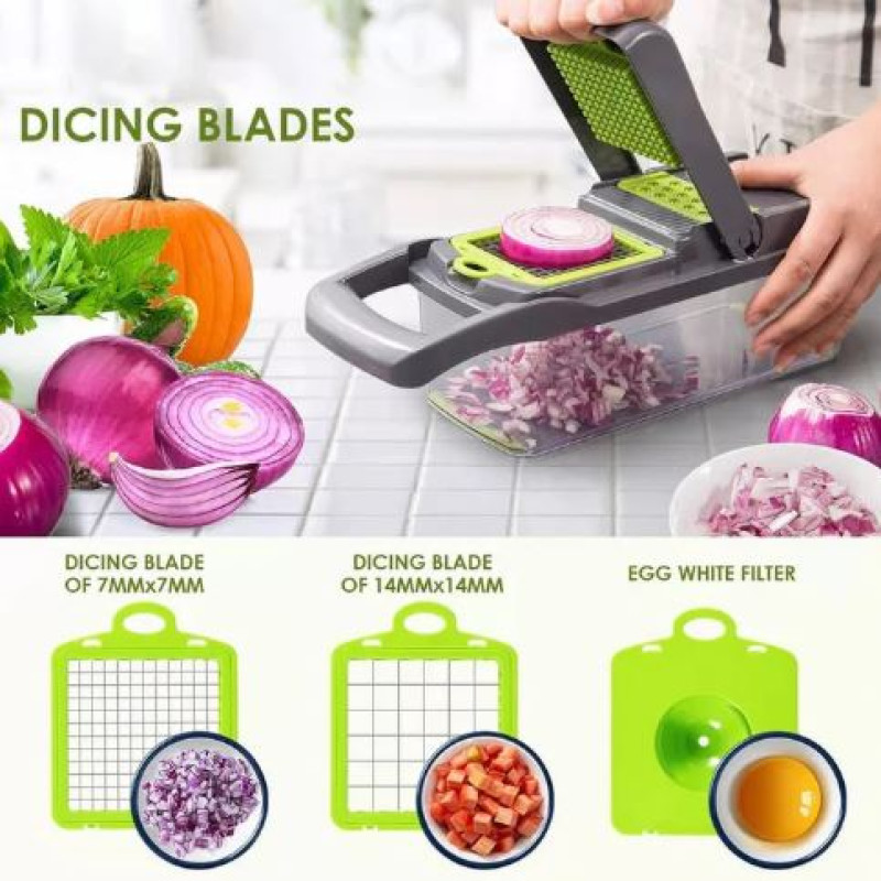 Multifunctional 14-in-1 Vegetable Chopper and Slicer Set