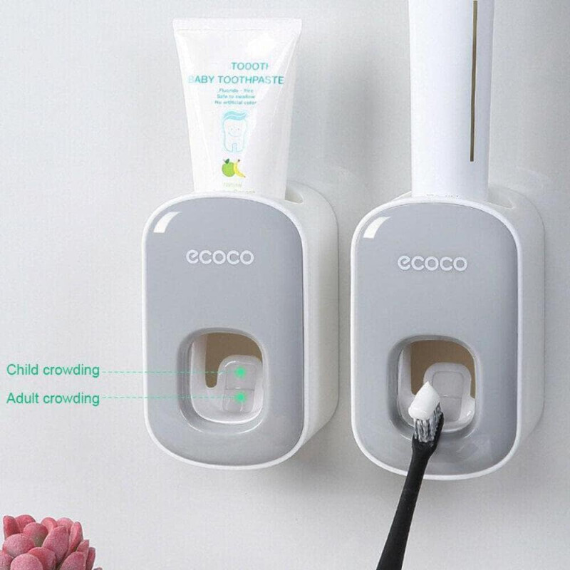 Ecoco Wall-Mounted Hands-Free Toothpaste Dispenser - Automatic ...