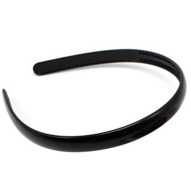 Plain Kids Hair Band Plastic Black Teeth Kids Headbands Girls Hair DIY Tool Accessories Wide Size 1.2cm