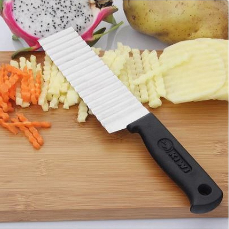 Kiwi Zigzag Cutter Waving Knife - Crinkle Cutter For French Fries Kitchen Knife Accessories