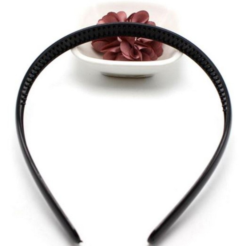 Plain Kids Hair Band Plastic Black Teeth Kids Headbands Girls Hair DIY Tool Accessories Wide Size 1.2cm