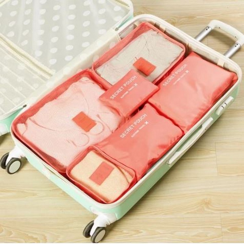 6 Pcs Travel Bags Suitcase Bag For Travelling Undergarments & Cloth Storage Organizer
