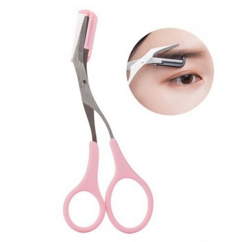 Eyebrow Scissors With Eyebrow Comb - Cutting Scissors For Eyebrow