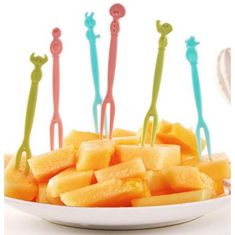 40pcs Disposable Plastic Buffet Cupcake Fruit Dessert Fork Salad Stick - Kitchen Forks Picks Set for Party Kitchen Accessories