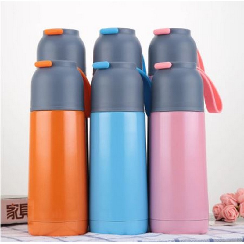 500ml Eco-Friendly Insulated Vacuum Flasks - Portable Silica Gel Stainless Steel Thermos - Thermal Mug Water Bottle