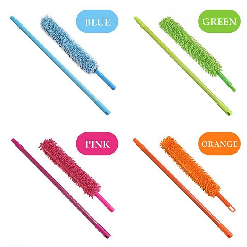 Foldable Multipurpose Microfiber Ceiling Fan Duster, Telescopic Pole Handle Flexible Brush