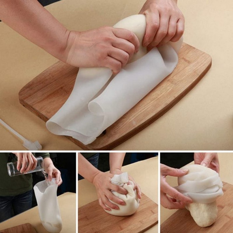 Silicone Kneading Dough Bag, Kneading Bag - Best Non-Toxic Multifunctional Cooking Tool, Dough Mixer for Bread, Pastry, Pizza & Tortilla