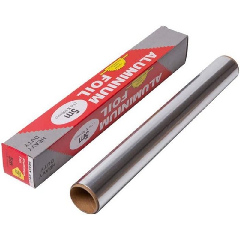 Disposable Roll Aluminium Foil -5M/ 10 M Household Food Grade Barbecue foils for Kitchen, Outdoor Barbecue, BBQ, Baking