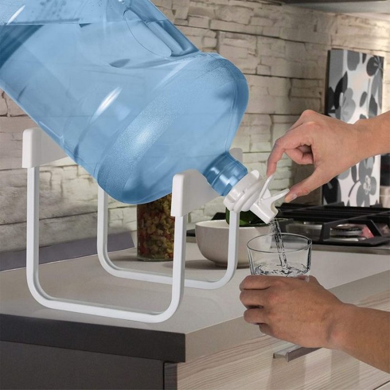 Foldable 19 Liters Water Bottle Stand Rack With Nozzle - Non-Slip Water Stand with B.P.A. Free Fast Flow Water Spout