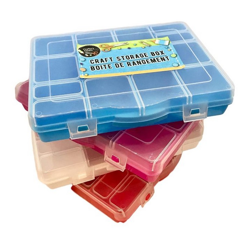 1Pc Crafter's Square Craft Storage Boxes Plastic Storage Case