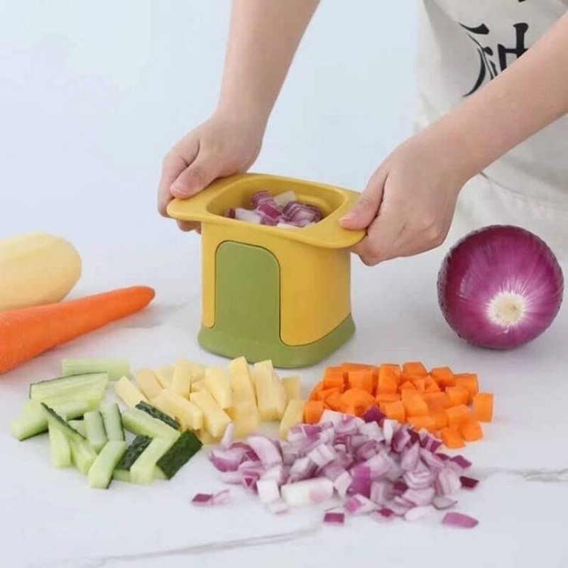 Hand Pressure Vegetable Cutter Cutting Tool - Stainless Steel Multifunctional Vegetable Fruit Slicer Cutter -