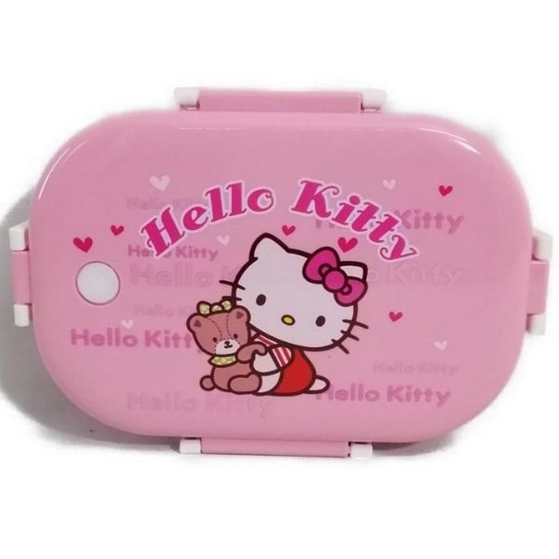 School Lunch Box Hello-Kitty Cartoon Printed - Stainless Steel - NY Store