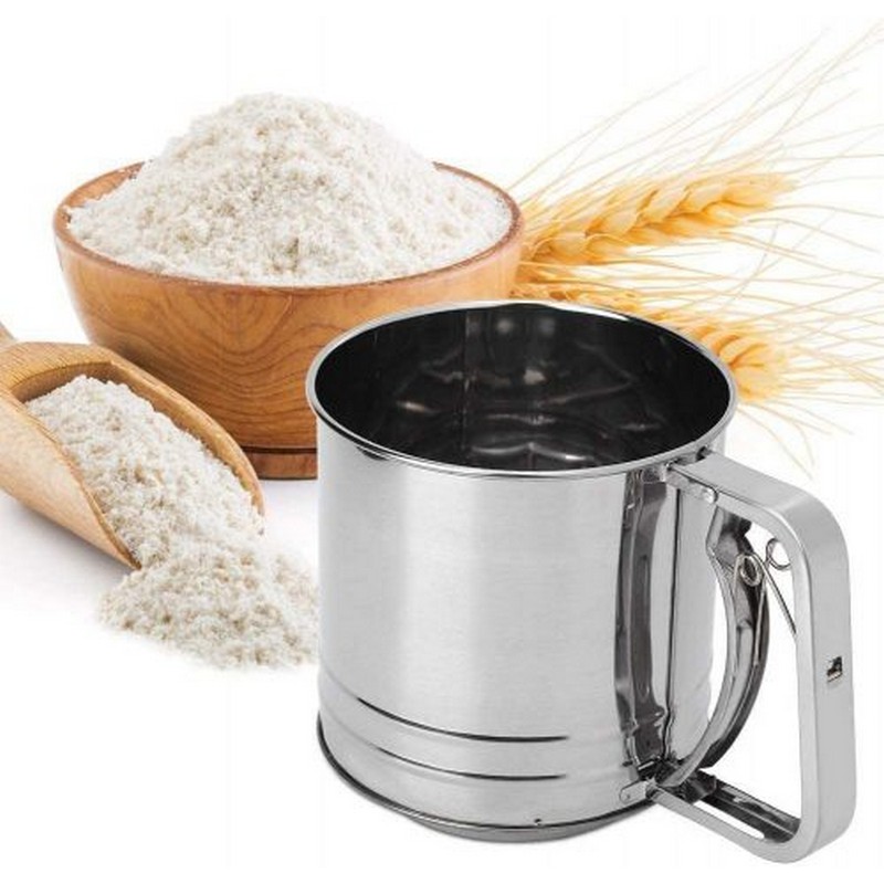 Flour Sifter Stainless Steel Powdered Sugar Sifter Flour