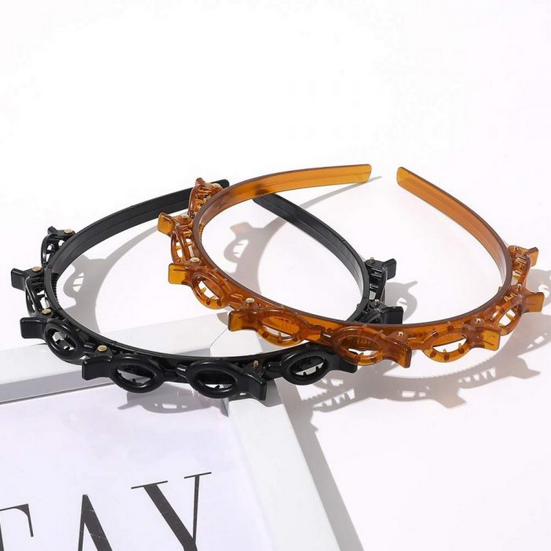 Hair Twister Band Double Bangs Hairstyle Hairband Hair Accessories (Pack of 2)