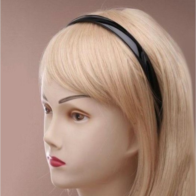Plain Kids Hair Band Plastic Black Teeth Kids Headbands Girls Hair DIY Tool Accessories Wide Size 1.2cm