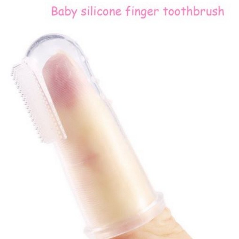 Baby Kids Silicone Finger Toothbrush Soft Safe Baby Teether - Silicone Toothbrush Teeth Rubber