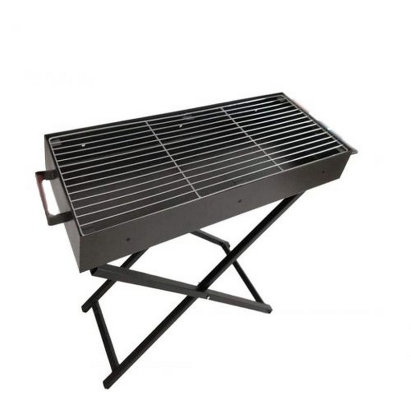 Charcoal BBQ Grill Stand Portable Stainless Steel 31.5